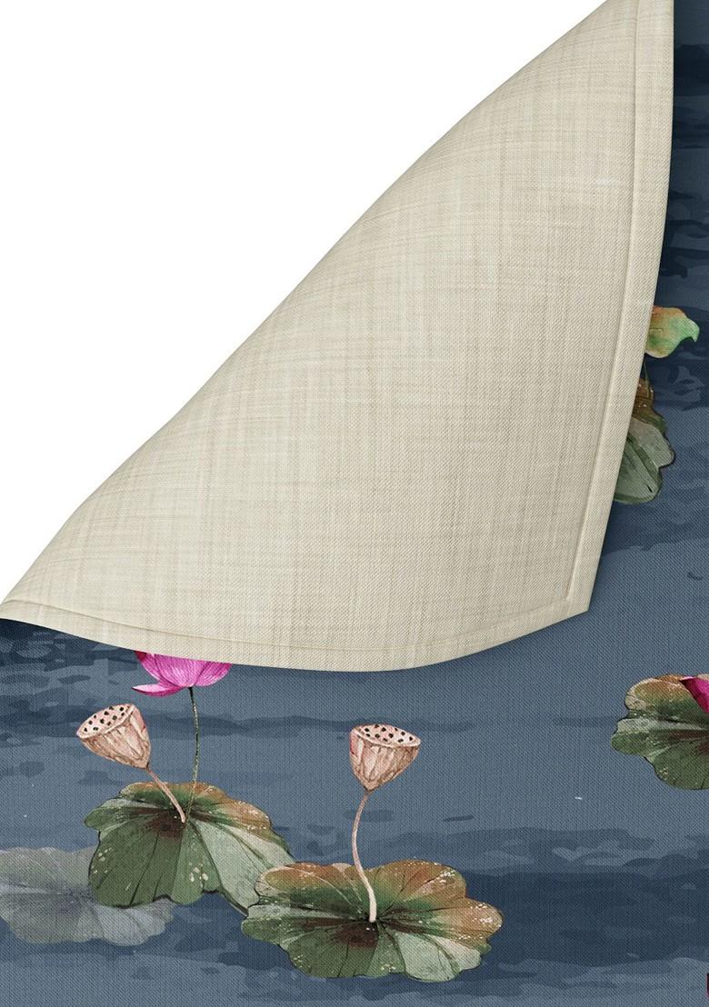 Blue And Pink Printed Pure Cotton Table Runner