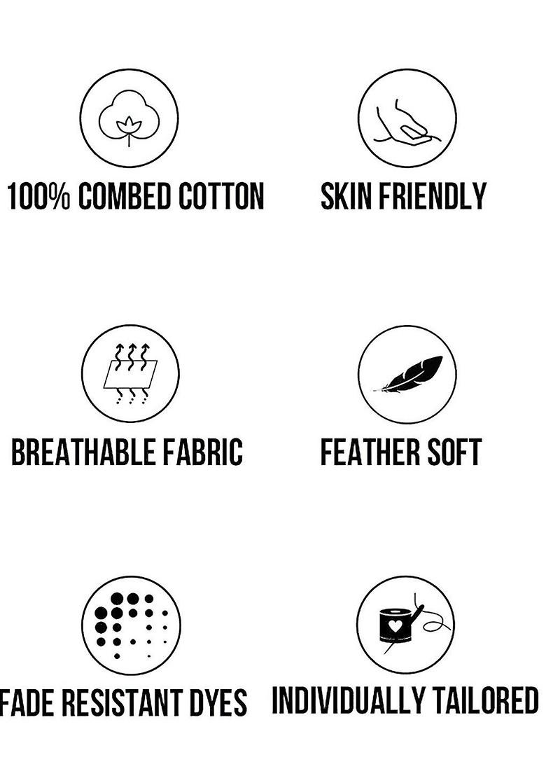 Blue And White Floral 300 Tc Pure Cotton King Bedsheet With 2 Pillow Covers