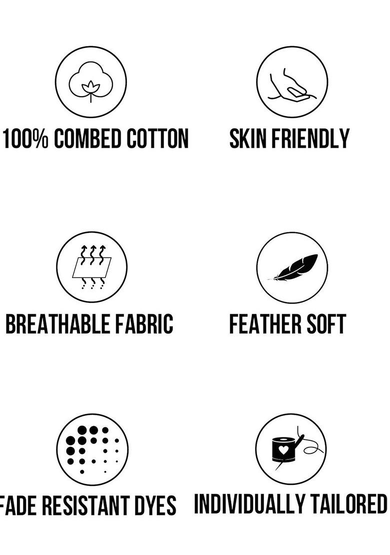 Beige And Purple Printed 300 Tc Queen Bedsheet With 2 Pillow Covers