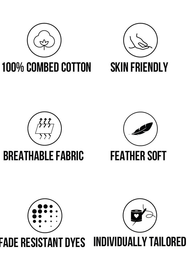 Taupe 300 Tc Pure Cotton Queen Bedsheet With 2 Pillow Covers