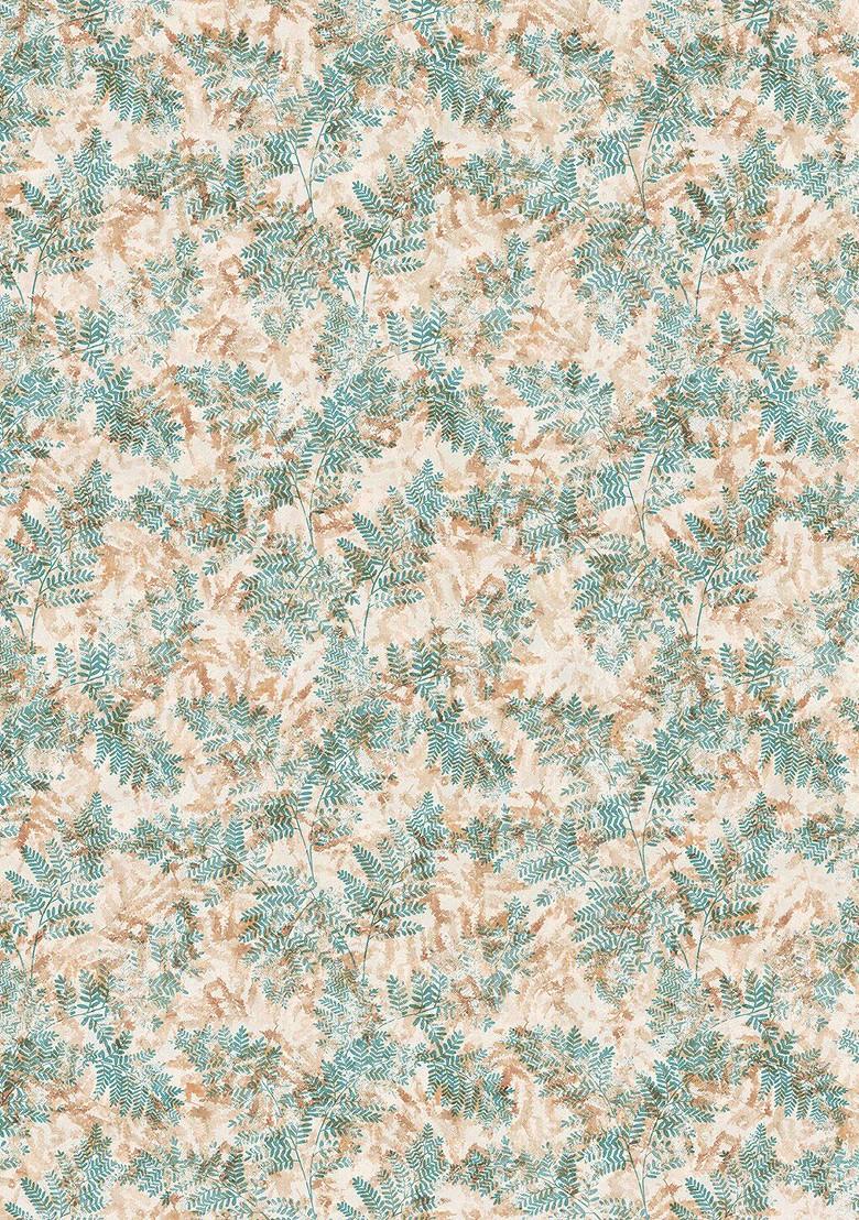 Orange And Green Floral 300 Tc Queen Bedsheet With 2 Pillow Covers