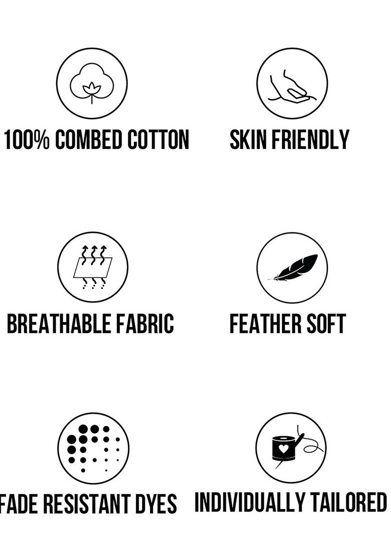 Hexagon Blue 300 Tc Queen Bedsheet With 2 Pillow Covers