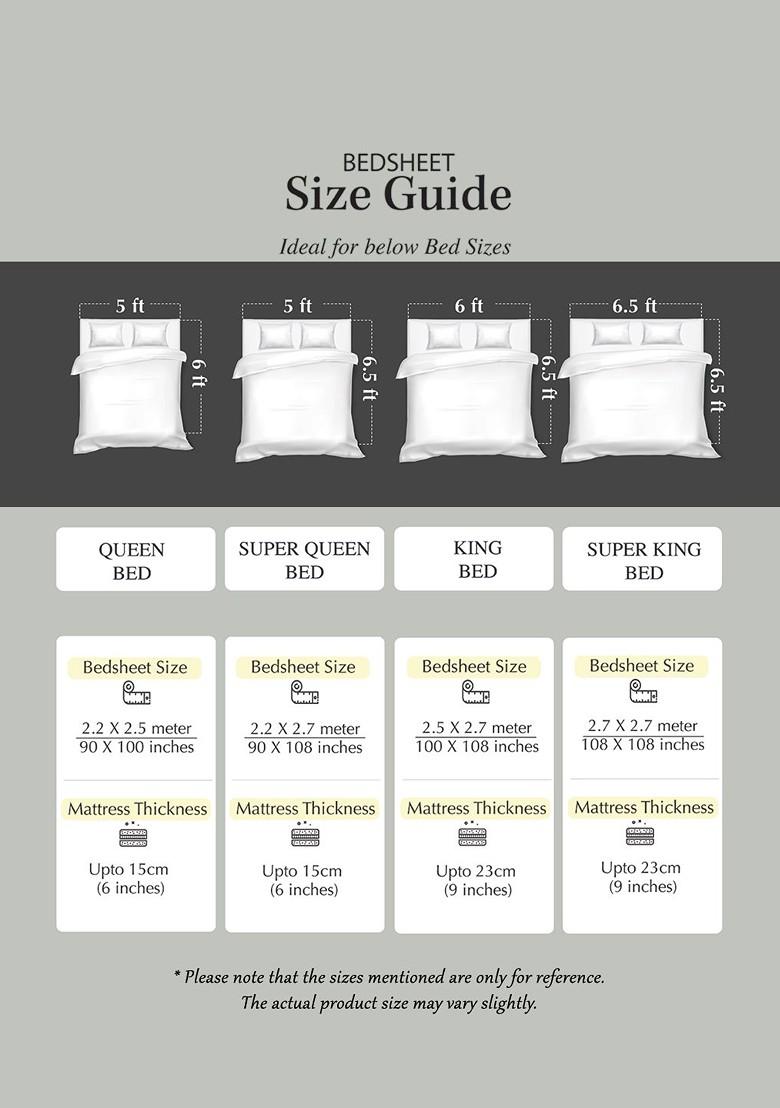 Blue And Brown Ethnic Motifs 300 Tc Cotton King Bedsheet With 2 Pillow Covers