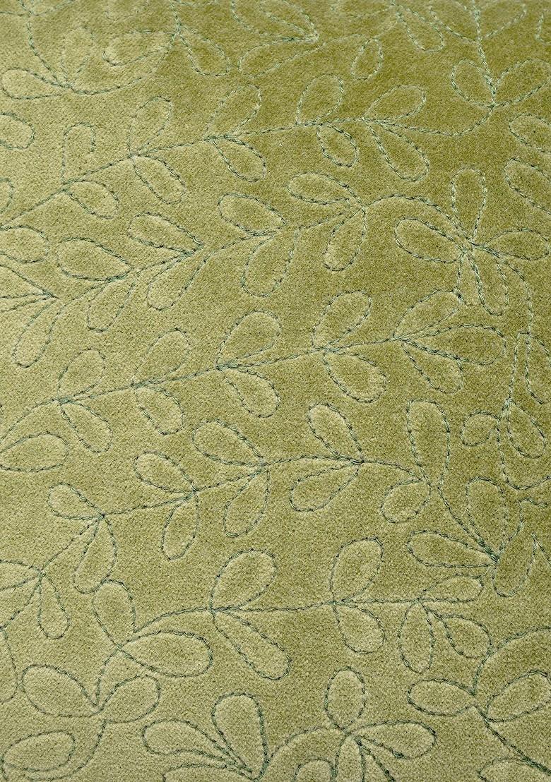 Green And Blue 2 Pieces Embroidered Velvet Square Cushion Covers