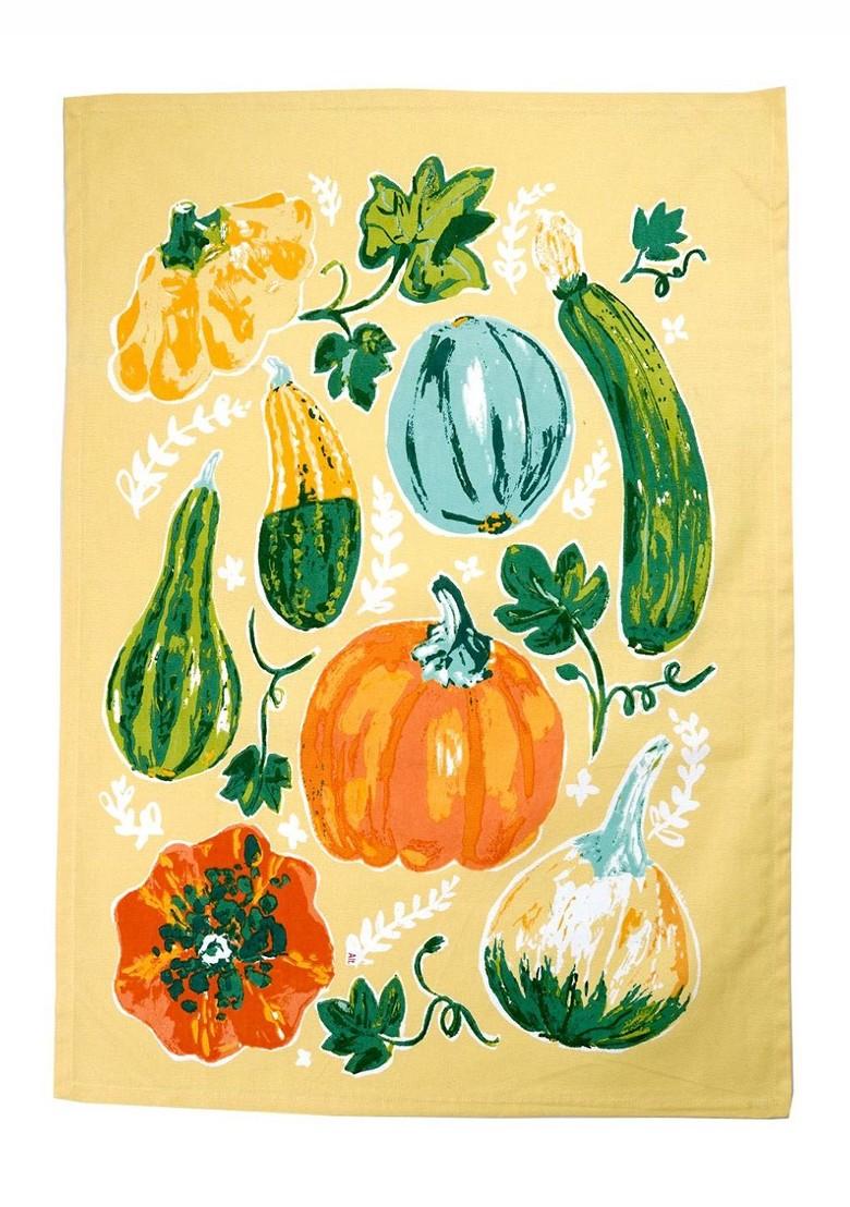 Yellow And Green 3 Pieces Fruits Printed Cotton Kitchen Towels