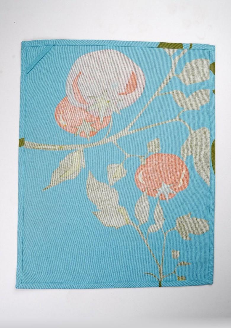 AquaBlue And Green 3 Pieces Tomato Printed Cotton Kitchen Towels