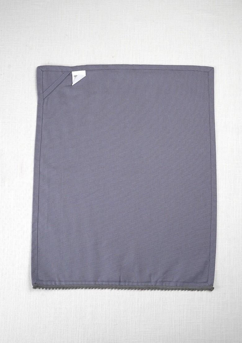 Grey 2 Pieces Cotton Kitchen Towels