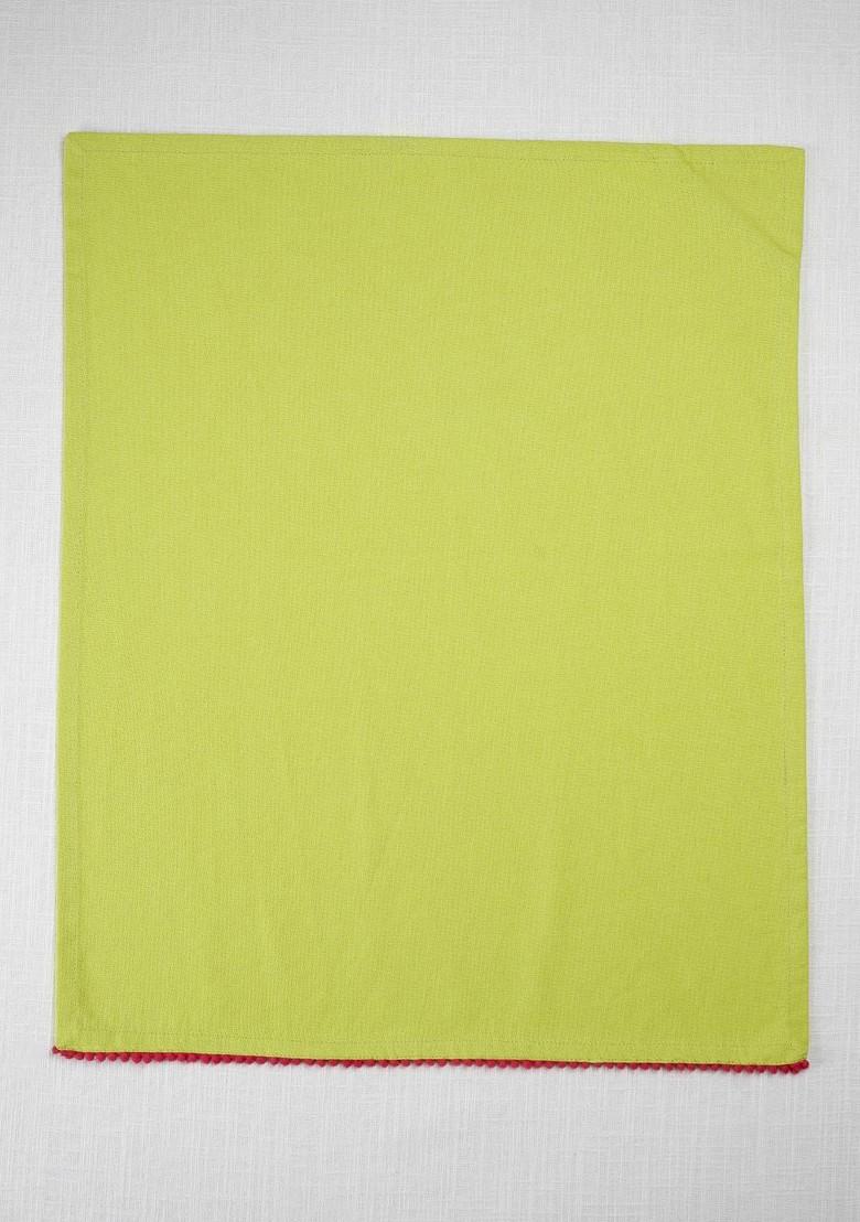 Green 3 Pieces Cotton Kitchen Towels
