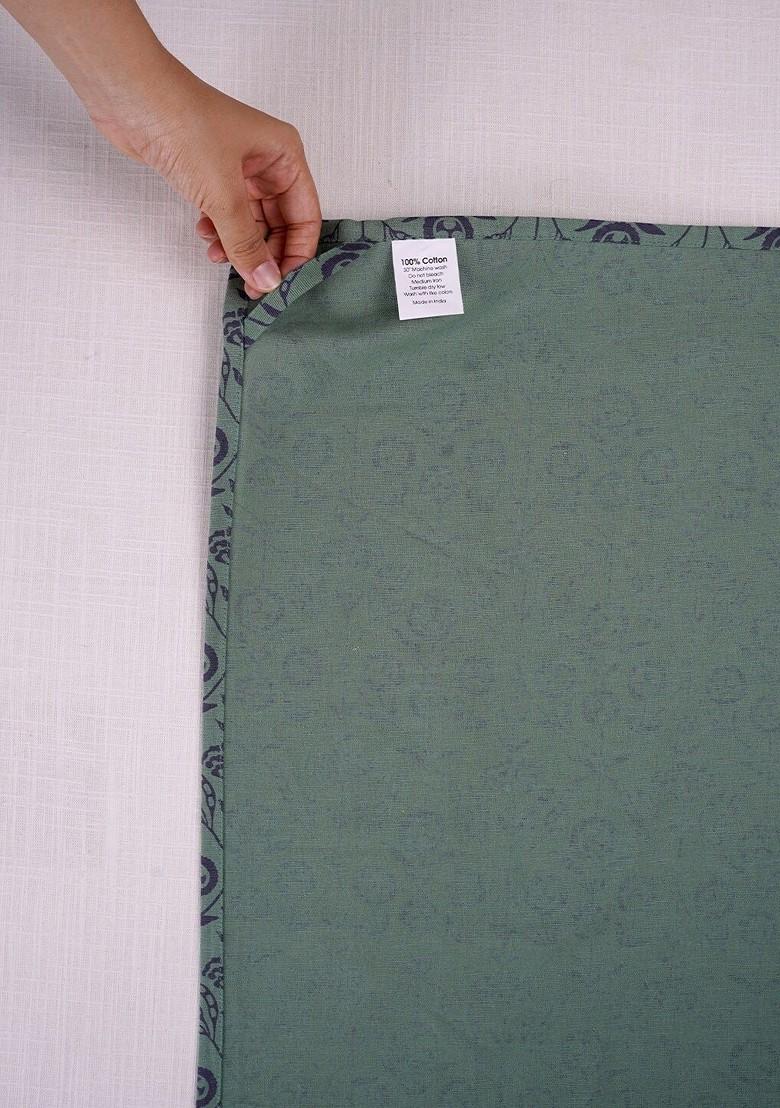 Green 3 Pieces Printed Cotton Kitchen Towels
