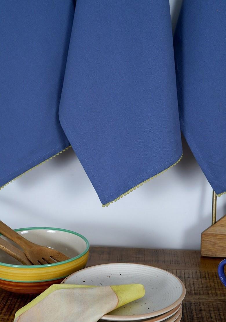 Blue 2 Pieces Cotton Kitchen Towels