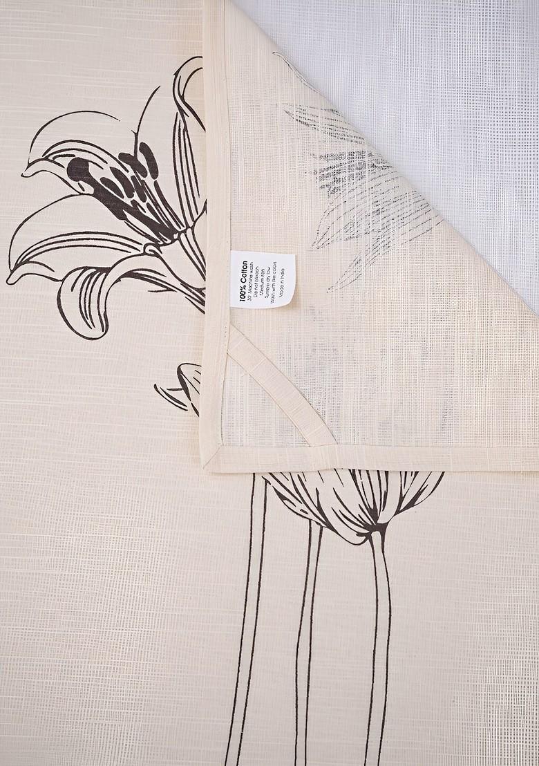 3Pcs Beige Printed Cotton Kitchen Towels