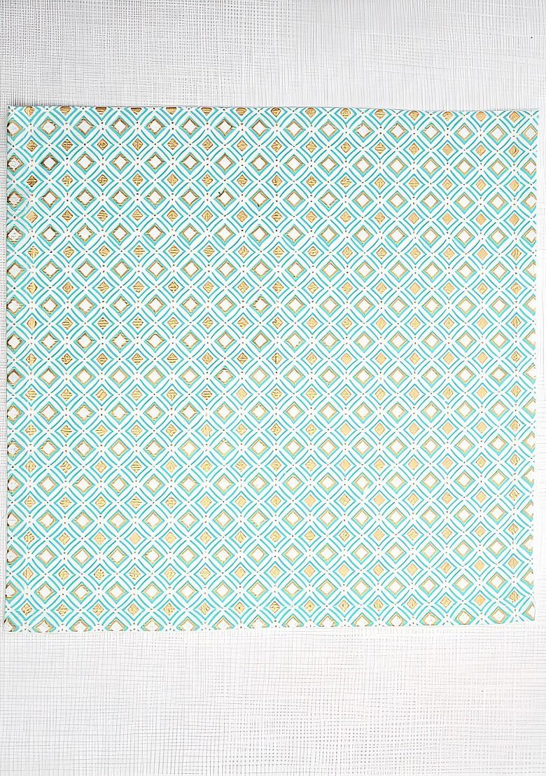 Green 6 Pieces Floral Printed Cotton Dinner Table Napkins