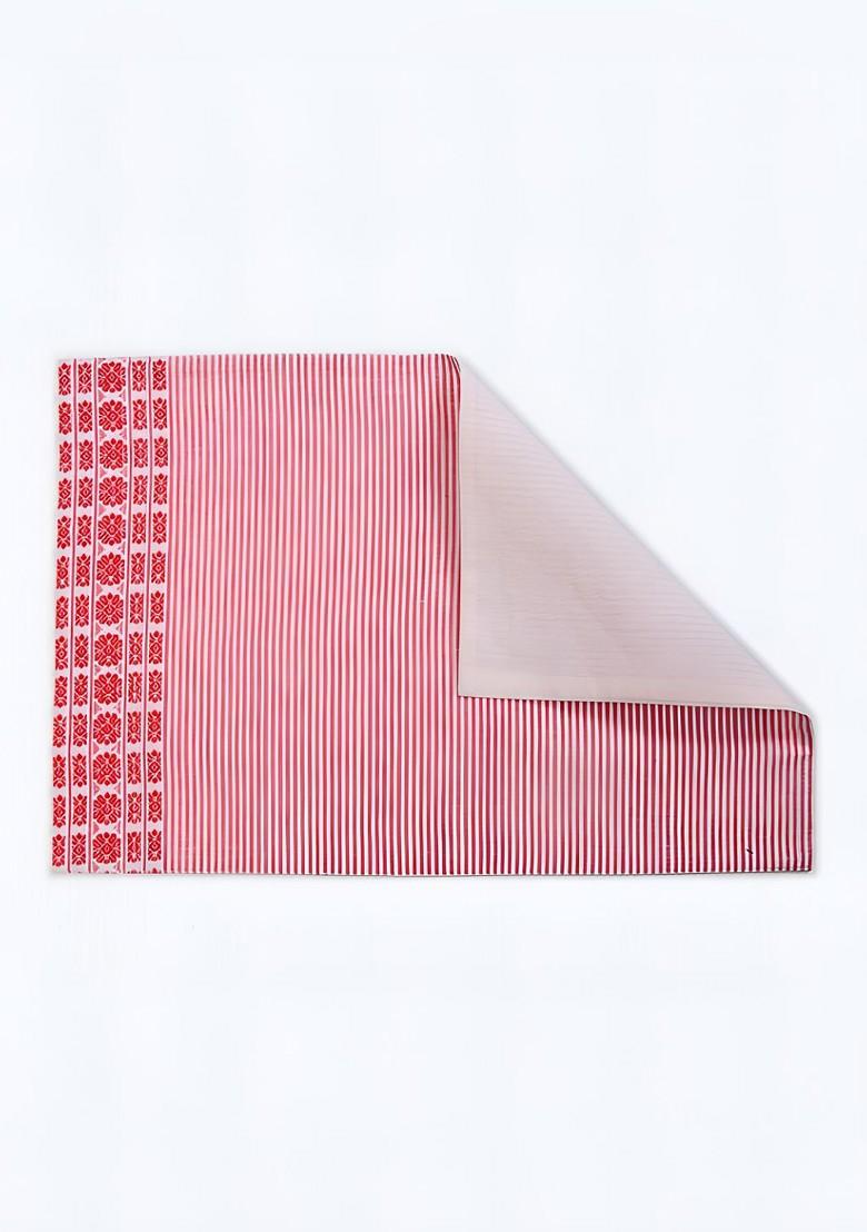 4Pcs Pink And White Stripe Printed Cotton Table Placemats