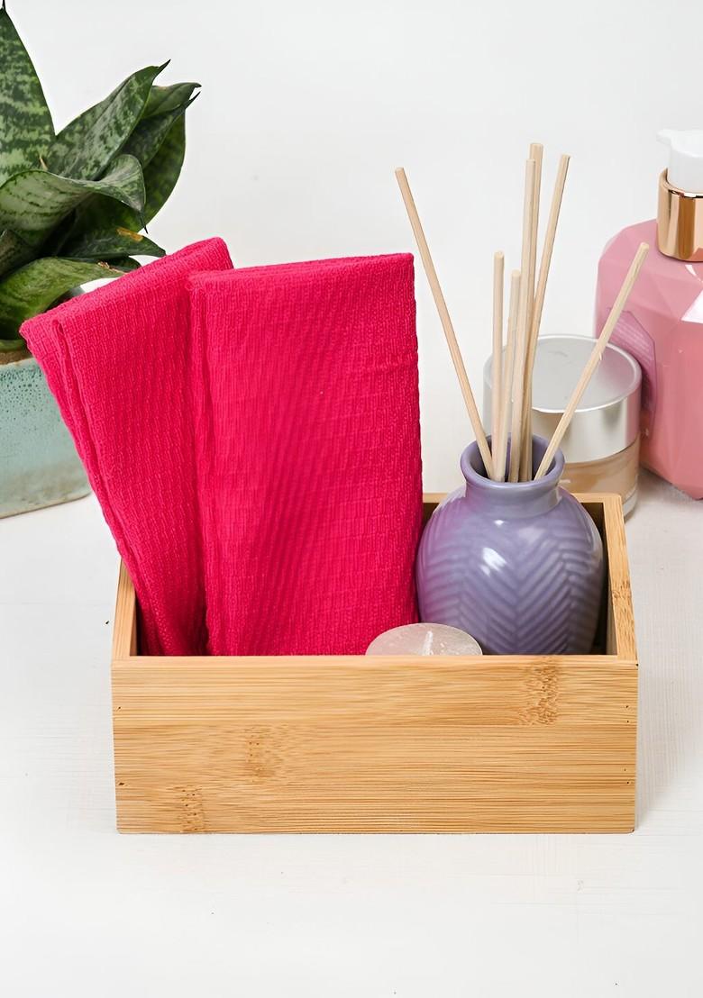 2Pcs Pink 170 Gsm Face Towels