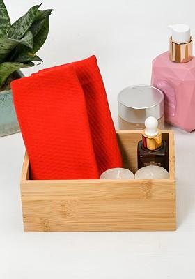 2Pcs Red 170 Gsm Face Towels