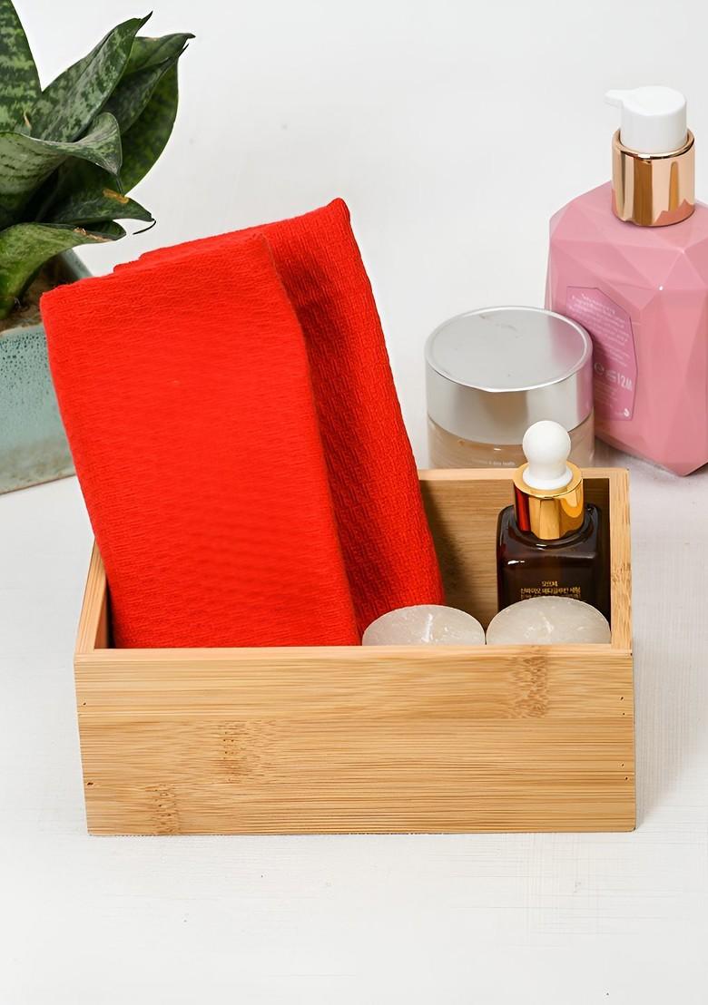 2Pcs Red 170 Gsm Face Towels