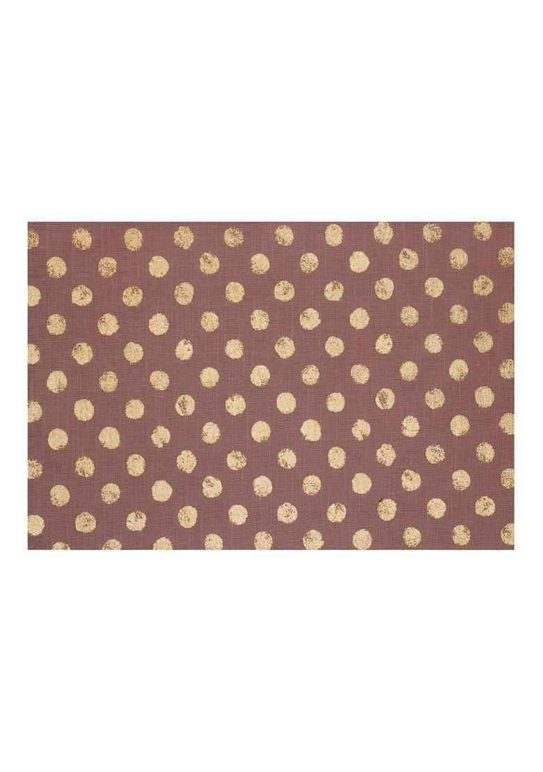 Brown 6 Pieces Printed Cotton Table Placemats