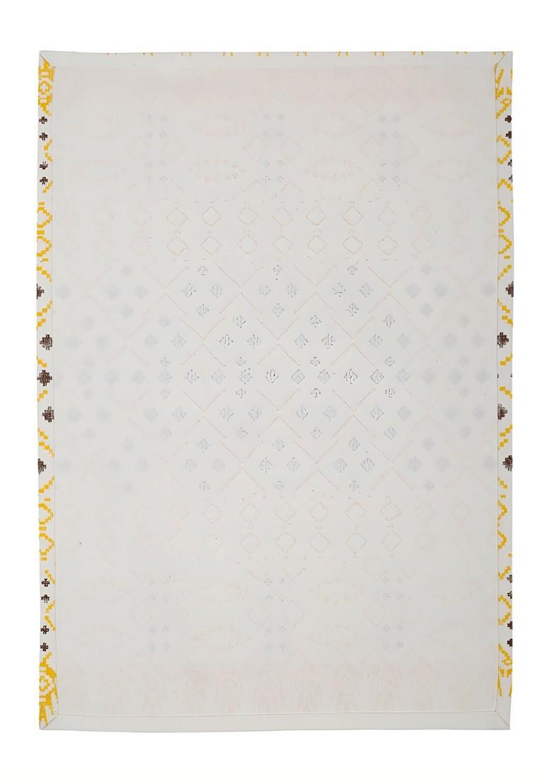 Yellow And Blue 4 Pcs GeometricPatterned Cotton Table Placemats