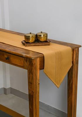 Yellow Rectangle Cotton Rectangle Table Runner