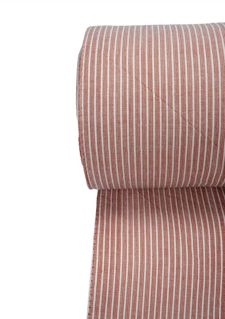 Pink And White Ikat Printed Cotton Rectangular Table Runner