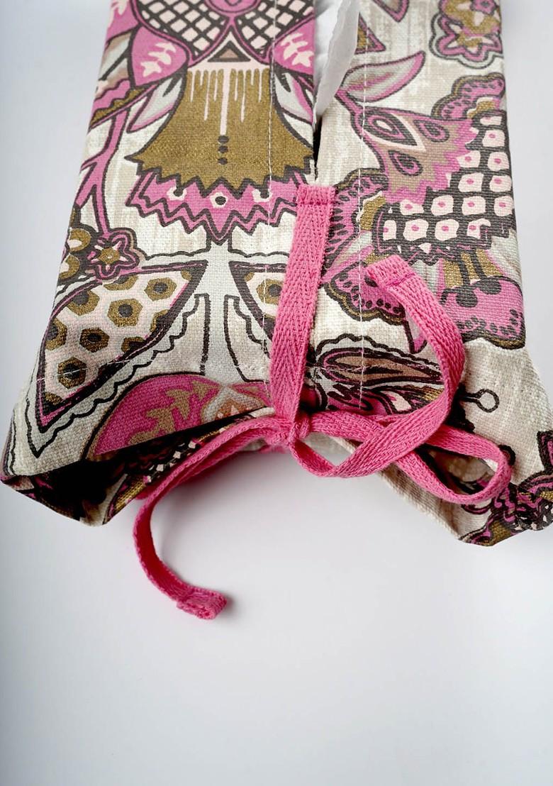 Purple Paisley Printed Cotton Tissue Box Cover