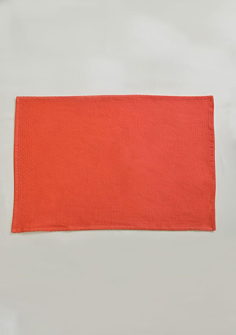 6Pcs Peach Colored Textured Hand Towel
