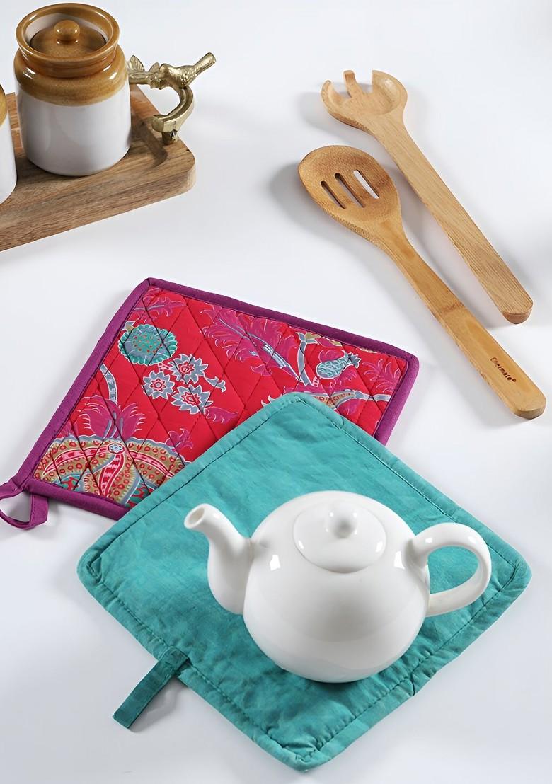 2 Pcs Printed Cotton Pot Holder