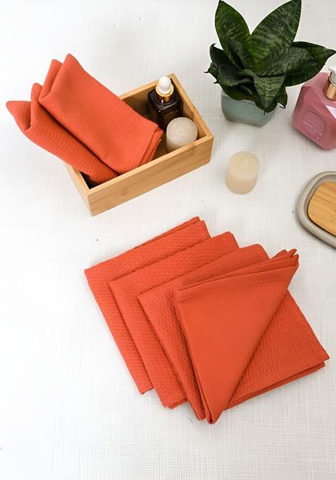 6Pcs PeachColoured 170 Gsm Face Towels