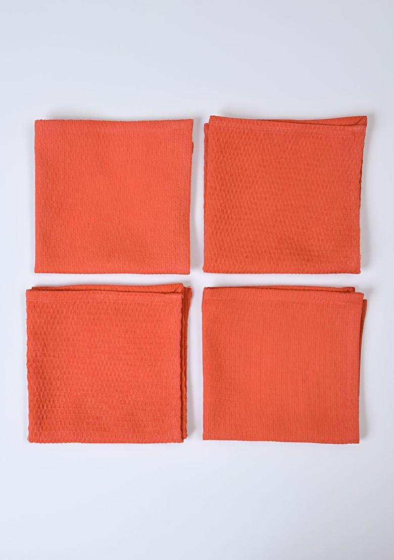 4Pcs PeachColoured 170 Gsm Face Towels