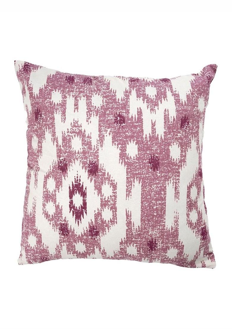 Purple 2 Pieces Abstract Woven Design Pure Cotton Square Cushion Covers