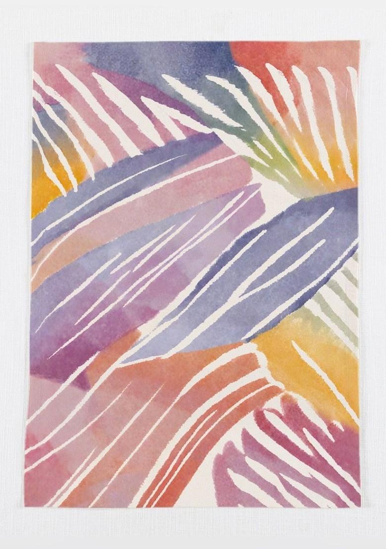 Pink And Blue 3 Pieces Printed Cotton Kitchen Towels