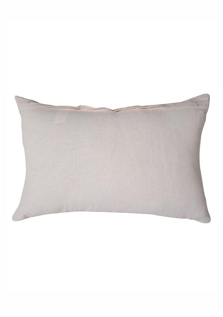 Red And White Ethnic Motifs Pure Cotton Rectangle Cushion Covers