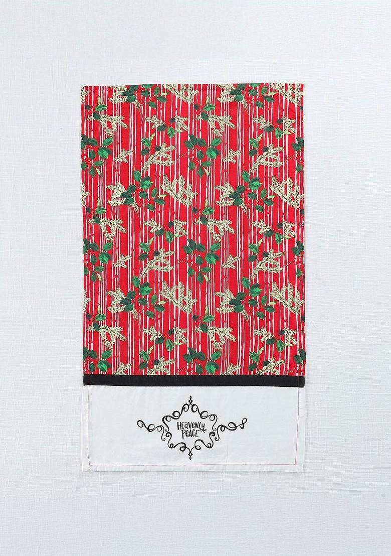 Set Of 3 Red And White Printed Kitchen Towels