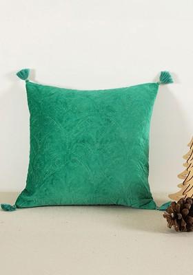 Blue Embroidered Square Cushion Covers