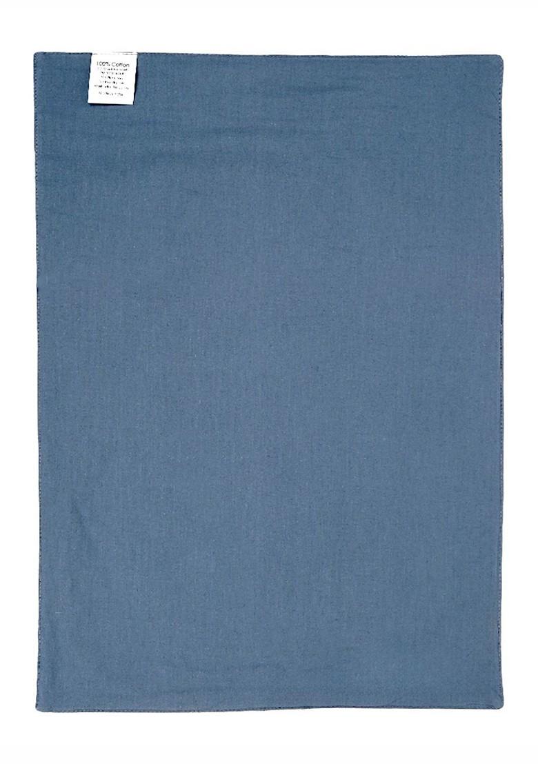 Grey And Yellow 6 Pieces Floral Printed Pure Cotton Rectangular Table Placemats