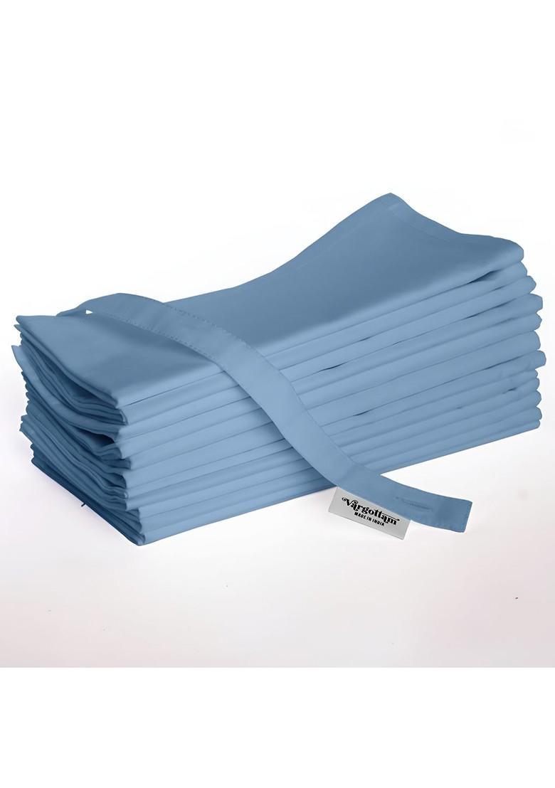 Blue 12 Pieces Cotton Reusable And Disposable Table Napkins