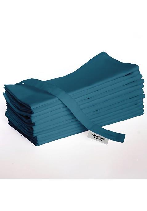 12 Piece Teal Blue Cotton Table Napkins