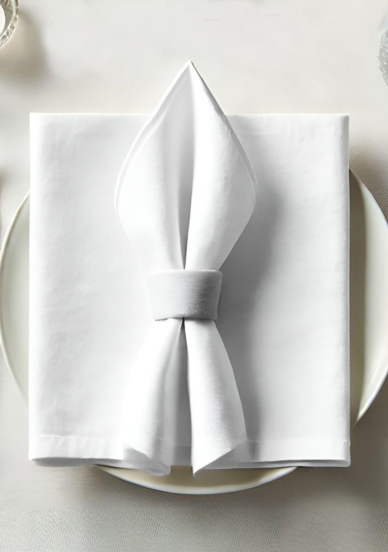 White 12 Pieces Cotton Table Napkins