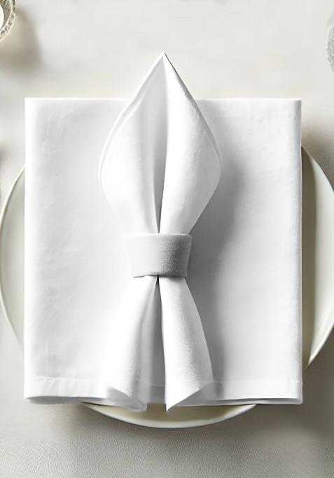 White 12 Pieces Cotton Table Napkins