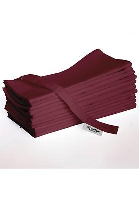 12 Piece Maroon Cotton Table Napkins