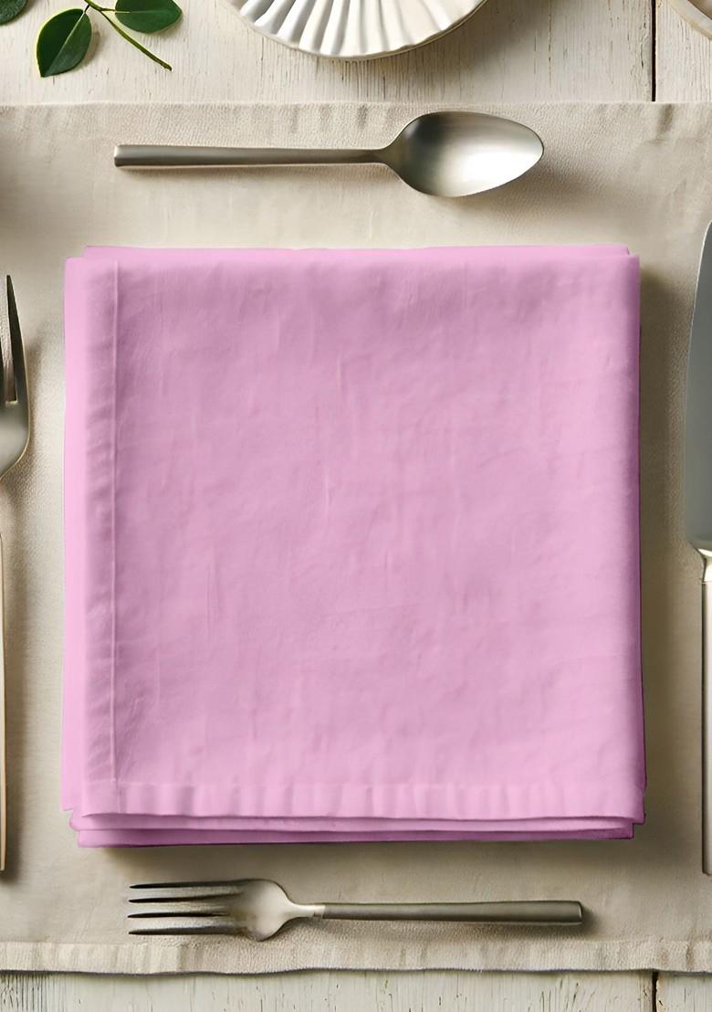 Pink 12 Pieces Cotton Reusable And Disposable Table Napkins