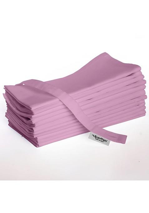 Pink 12 Pieces Cotton Reusable And Disposable Table Napkins