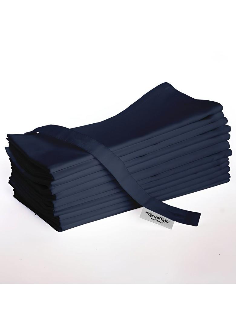 Blue 12 Pieces Cotton Reusable And Disposable Table Napkins