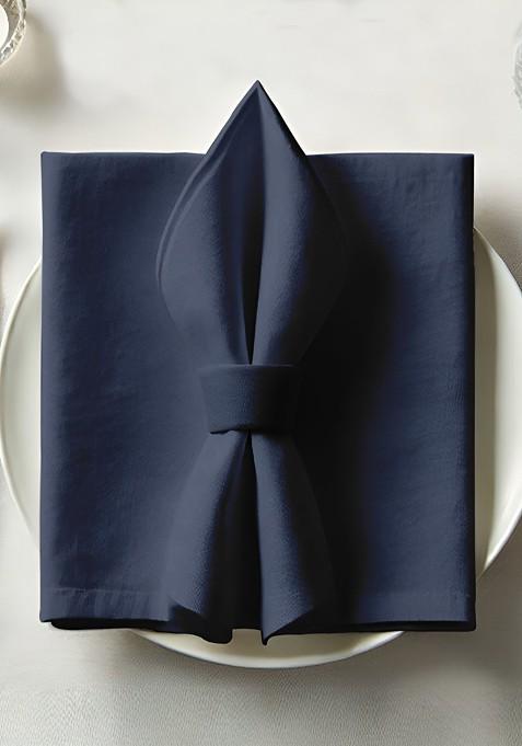 Blue 12 Pieces Cotton Reusable And Disposable Table Napkins