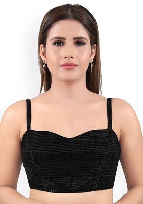 Women Square Neck Padded Saree Blouse