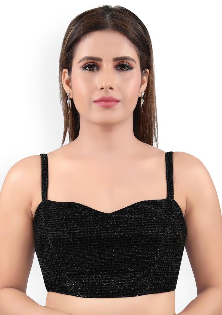 Women Square Neck Padded Saree Blouse