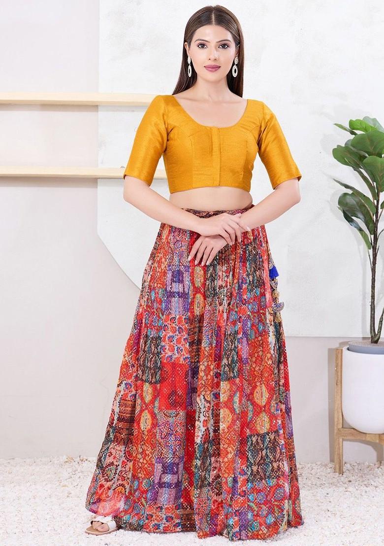 Silk Round Neck Padded Saree Blouse