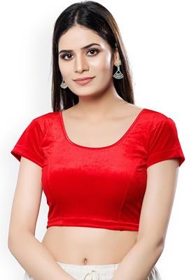 Women Solid Non Padded Saree Blouse