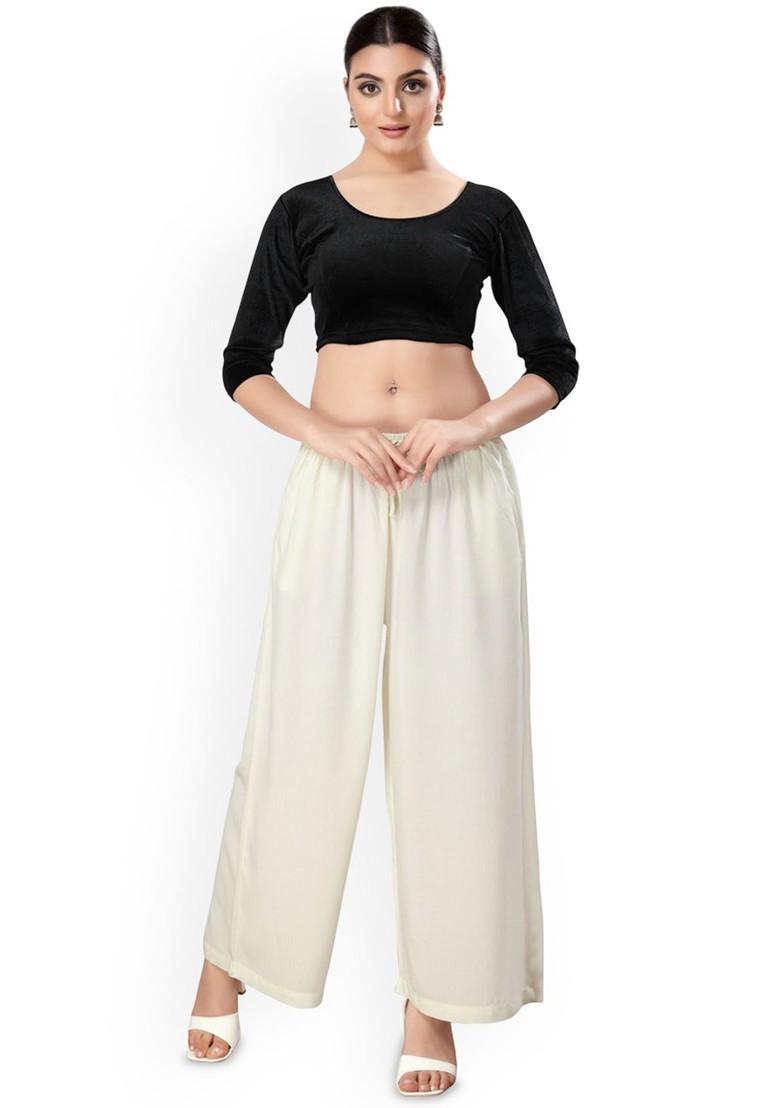 Velvet Round Neck Non Padded Stretchable Saree Blouse