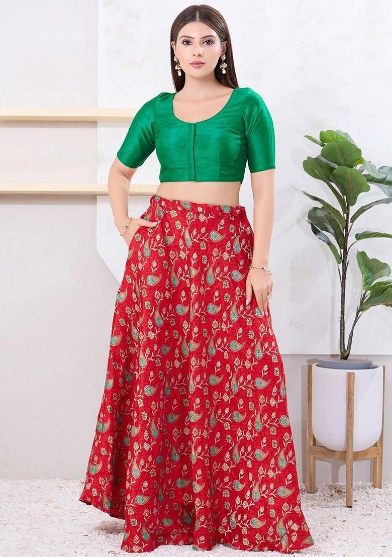 Silk Round Neck Padded Saree Blouse